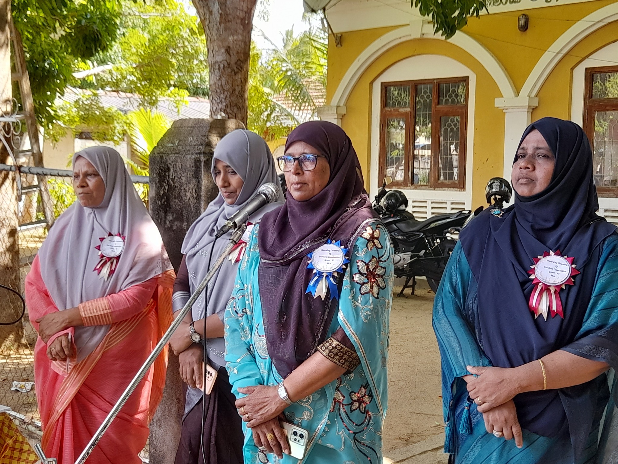 Standard ten students who displayed their skills in the term exam were honored in the morning worship program