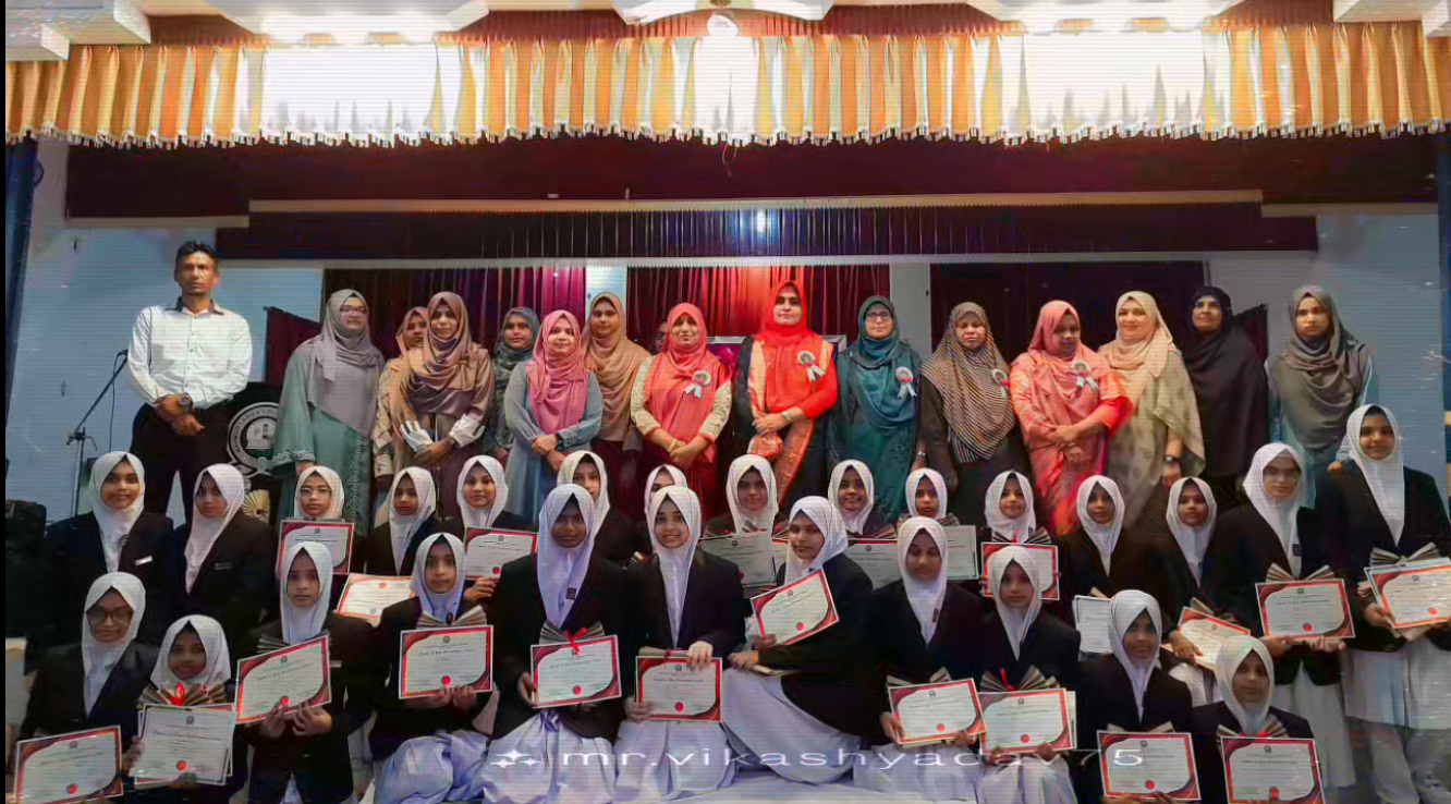 Class 09 students who showed their skills in the term examination were felicitated in the morning worship function.