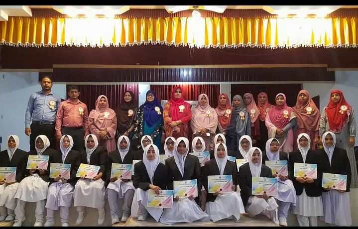 Standard 10 students who showed their skills in the term examination were felicitated at the morning worship program. 